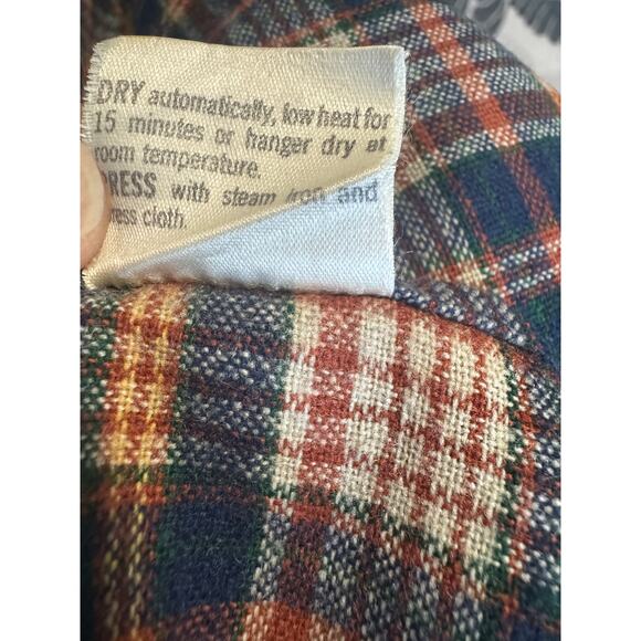 Vintage Lobo by Pendleton Wool Flannel Shirt XL – Plaid Elbow Patch Field Shirt - Picture 5 of 6
